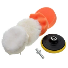 Полировщик автомобиля 5 шт./компл. 4 дюйма Высокая полная полировка и шерстяная прокладка набор с+ M10 Дрель адаптер авто аксессуары