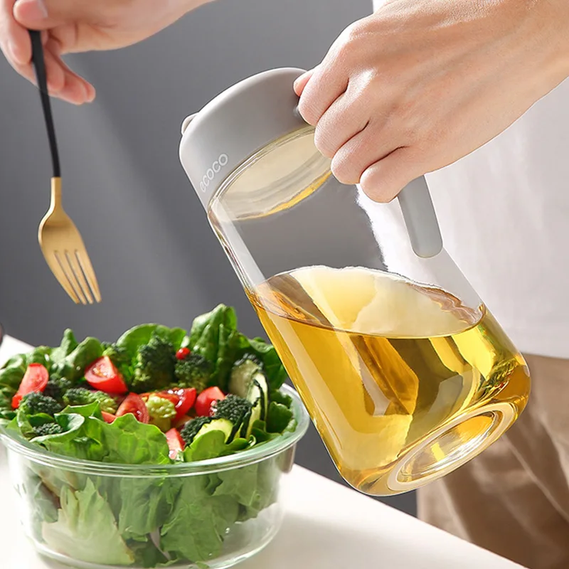 

Oil Bottle Automatic Open And Close For Butter Olive Oil Sauce Bottle Stainless Steel Mouth High Capacity Kitchen Oil Dispenser