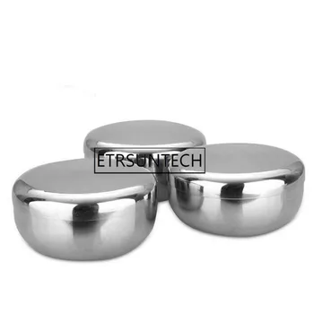 

50pcs Stainless Steel Bowl Korean Big Cooked Rice Bowl with Cover 10cm 12cm Kimchee Thickening Baby Children Bowl Tableware