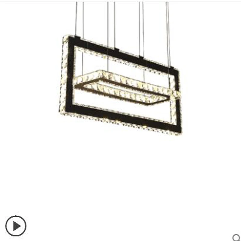

Chandelier creative personalized restaurant lights modern minimalist living room lights rectangular double dining room lighting