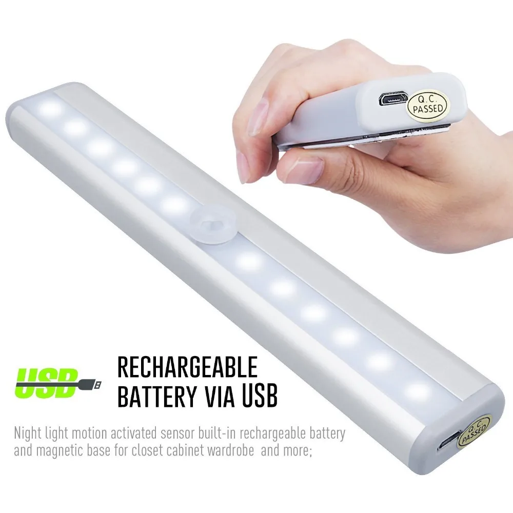 Led bar modern style USB charging LED intelligent sensor lights with
