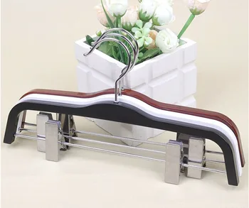 

[Free shipping] Kids style! 3 colors strong ABS plastic hanger for pants and skirt,with clips (10 Pieces/ Lot)