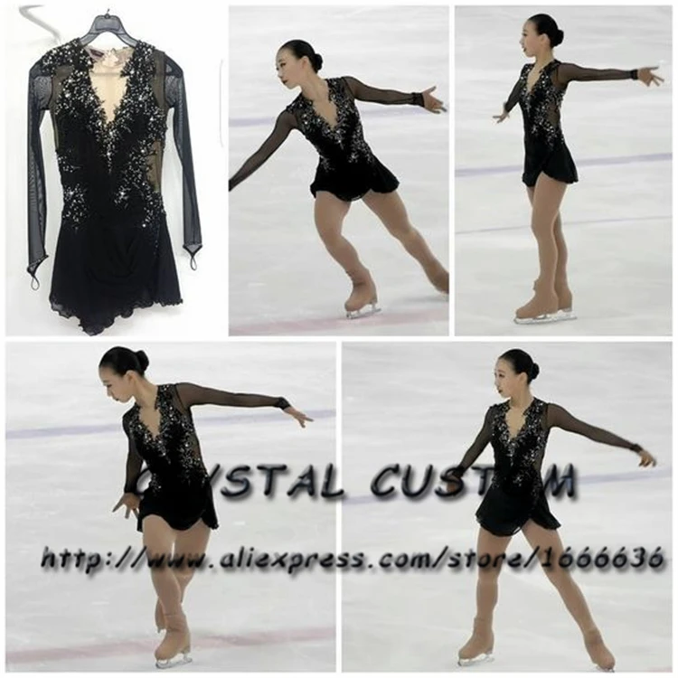 

Crystal Custom Figure Skating Dress Girls New Brand Ice Skating Clothes For Competition DR4722
