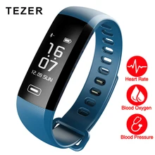 TEZER Original band 50 Letters Message push blood pressure heart rate monitor smart Fitness Bracelet Watch intelligent Pedometer