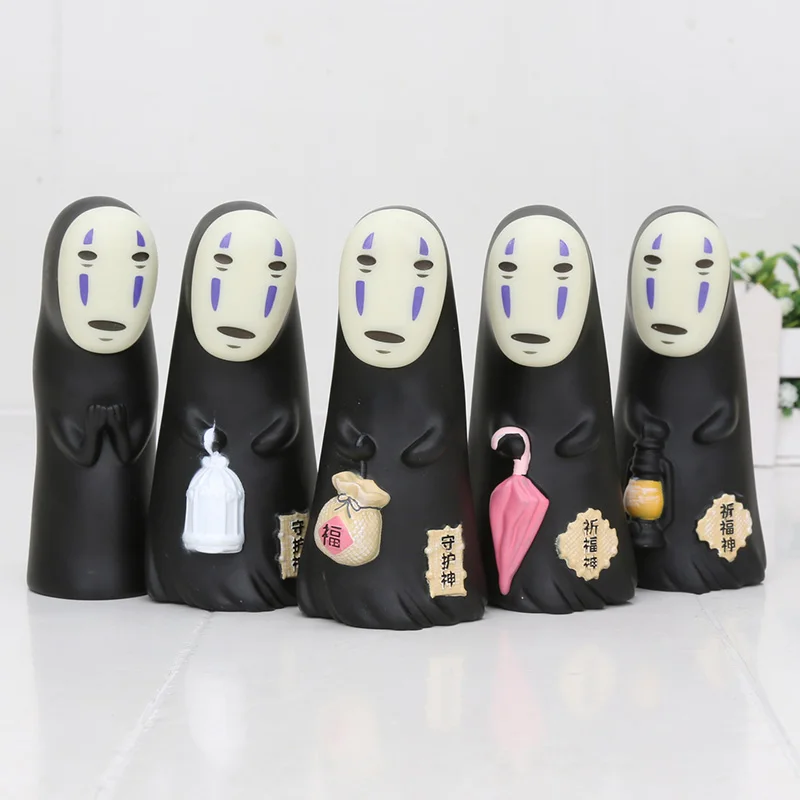 

10cm Spirited Away No Face Man Vinyl Action Figure Miyazaki Hayao Anime Kaonashi Model Decoration Doll Kid Toy