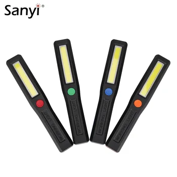 

4 Modes COB LED Working Light Mini Flashlight Magnetic Torch Handheld Inspection Lamp Portable Lantern Emergency Lighting By AAA