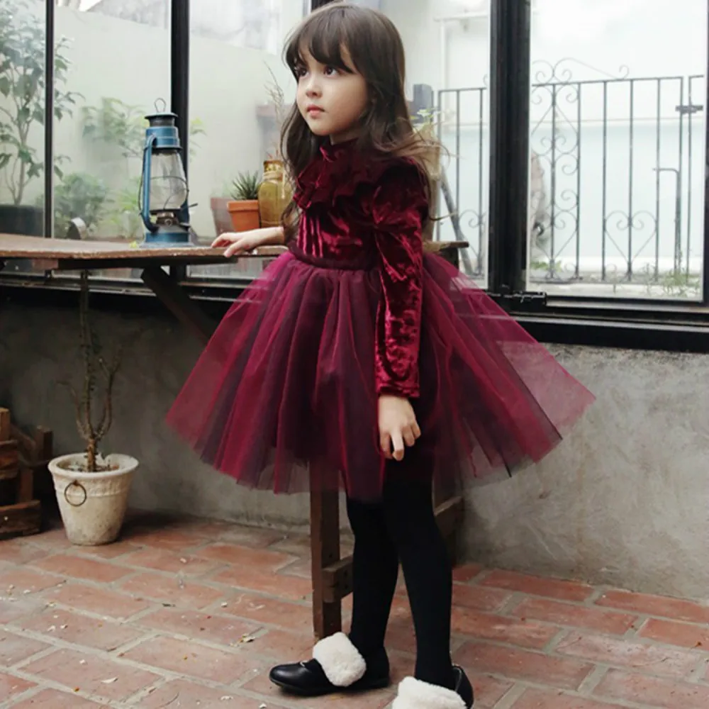 

Girls Dress Children Princess Dress Vestidos Children's Party Clothing Girls Hit Color Dresses 4-15Y Teenager Prom Designs CA786