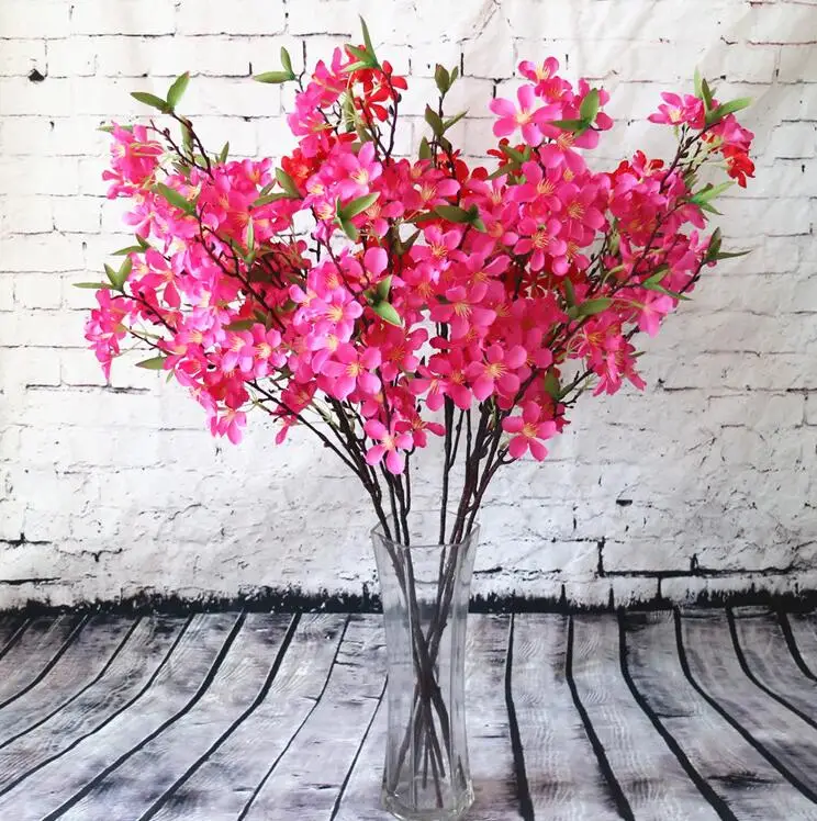

30p Artificial Apple Blossom Stem Fake Apple Tree Branch Flower 85cm for Wedding Centerpieces Event Decorative Flowers 5 Colors