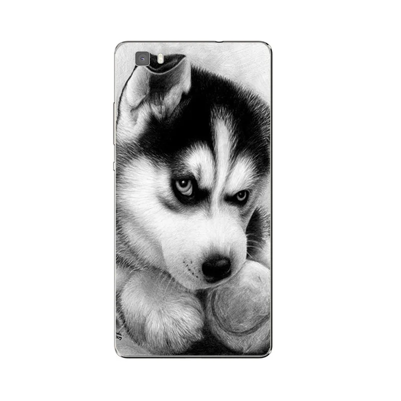 Untuk Huawei P8/P8 P9 Lite Plus G9 Shell Kehormatan 5C 7 7I Kembali Cover Mate 7 8 Ponsel Aneh Husky Desain Dicat