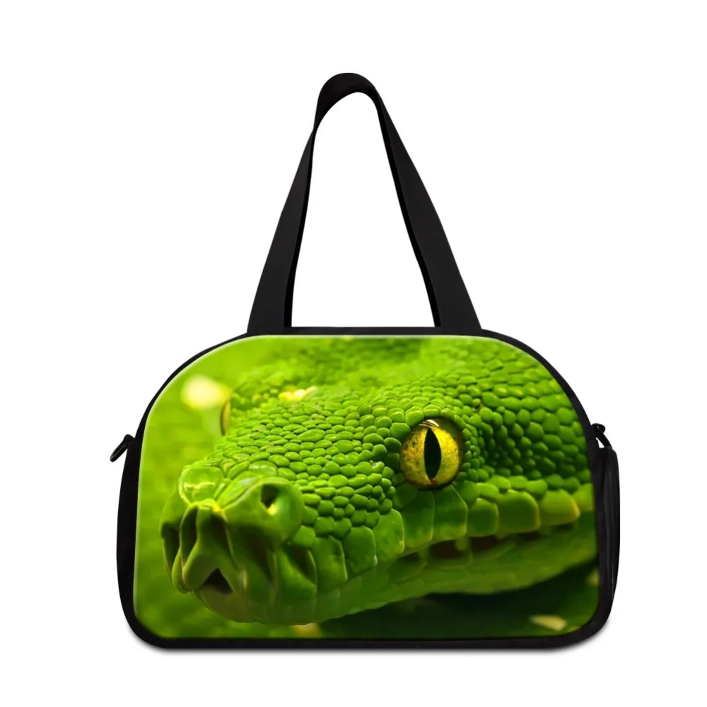 Крутая змея Дорожная сумка на плечо животные милые спортивные сумки для детей девочки дорожная сумка для мальчиков сумка-тоут с обувным