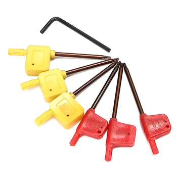 

1 Set 10mm Shank Lathe Turning Tool Holder Durable with Carbide Inserts Wrenches LO88