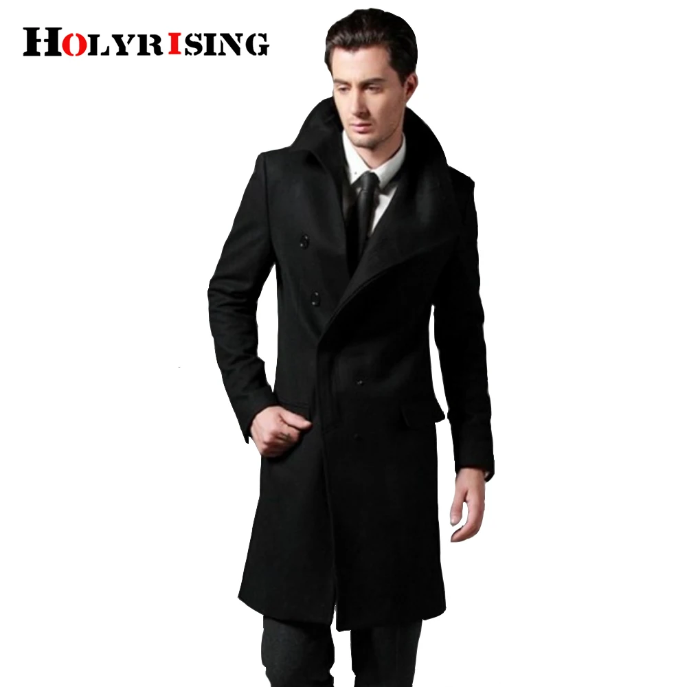 2017 S-3xl Large Size Men Wool Coat Long Coat Woolen Coat Erkek Mont ...