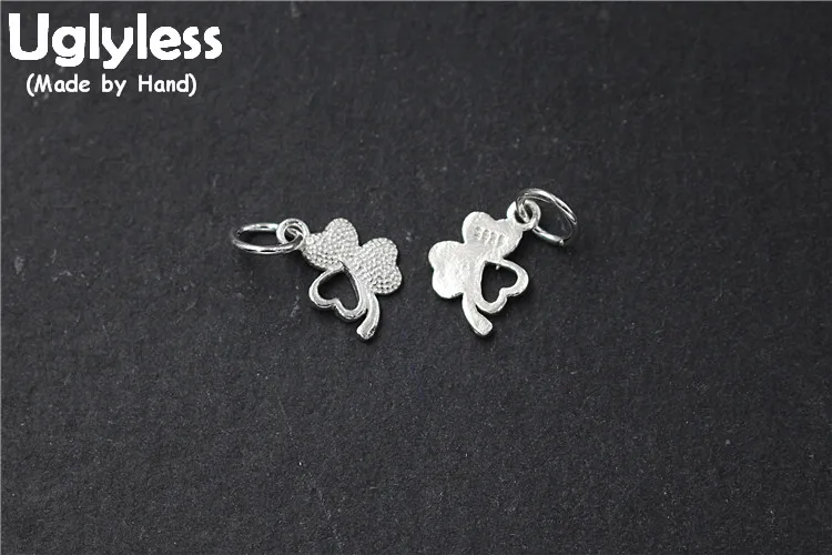

Uglyless S 925 Sterling Silver Heart Leaf Flowers Charms Accessories Jewelry DIY Hollow Handmade Jewellery Small Pendants Bijoux