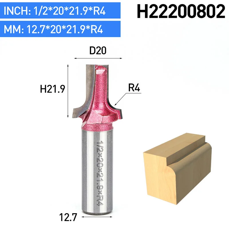 1 шт. 1/" хвостовик промышленного класса фреза деревообрабатывающий инструмент с ЧПУ фрезы очистка нижней прямой кромки дуги бит - Длина режущей кромки: H22200802