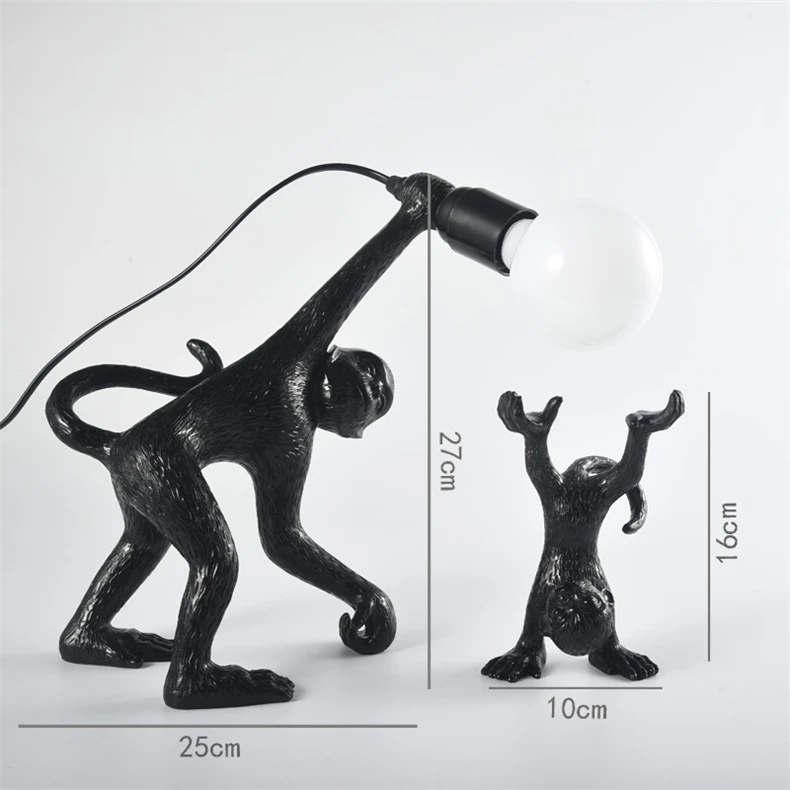 Скандинавские простые персональные креативные фигурки обезьян из мастики настольная лампа для гостиной домашний Декор Спальни барные