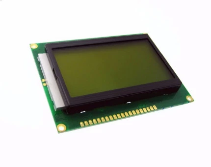 1pcs ST7920 5V 12864 128x64 Dots Graphic LCD Yellow green Backlight
