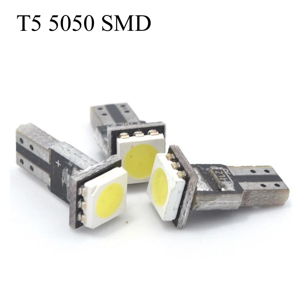 

30pcs Door Lights T5 12V Car Light Source Circuit Board Interior Lamp T5 5050 SMD LED Car Lamp Indicator Light