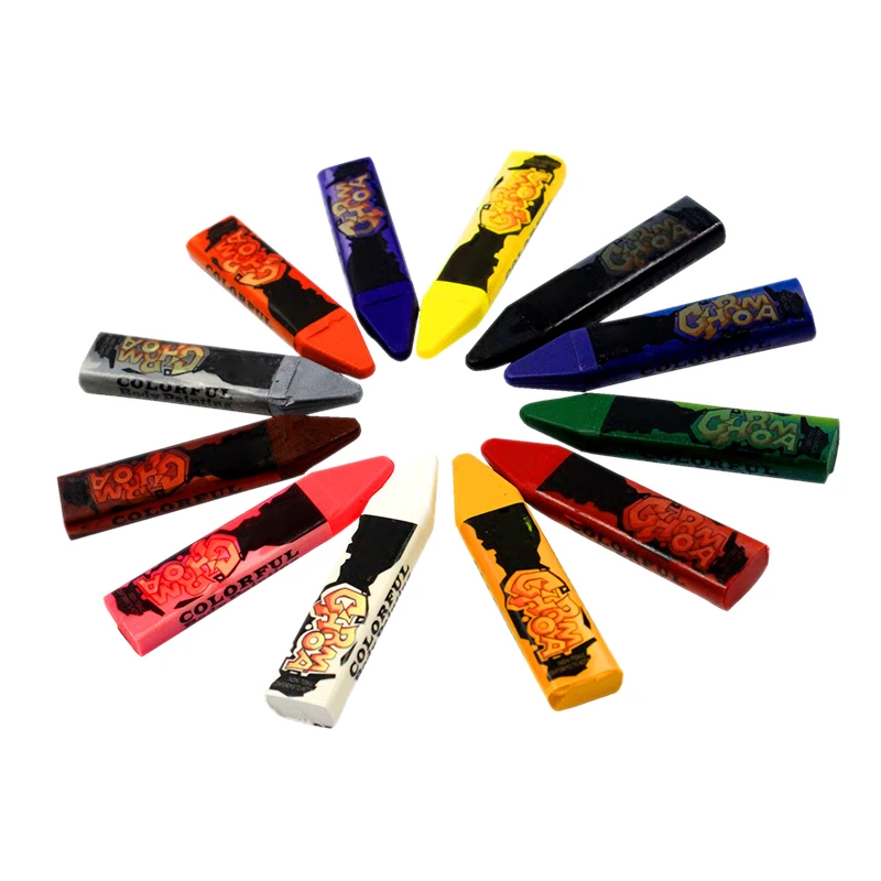 12 Color Face Body Painting Pencil Acrylic Paint Water-Based Hand-Painted Skin Painted Crayons Halloween Pens Ch | Канцтовары для
