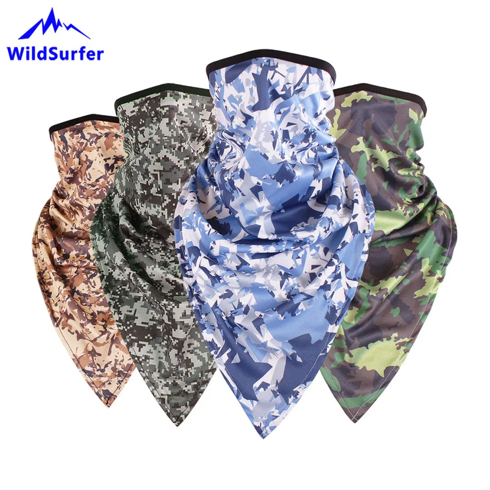 Треугольная маска WildSurfer мотоциклетная на половину лица камуфляжная Балаклава