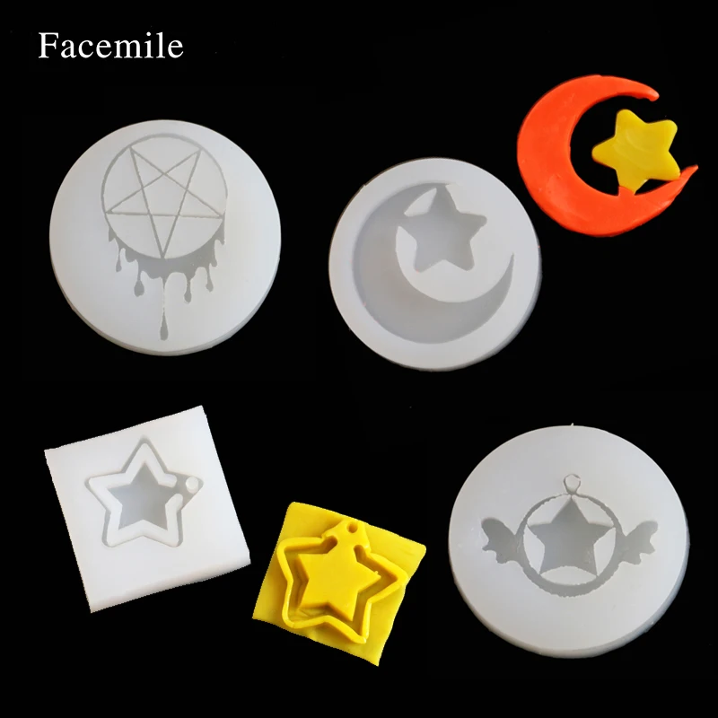 Facemile DIY Сейлор Мун формочка в виде звезды эпоксидная силиконовая форма для