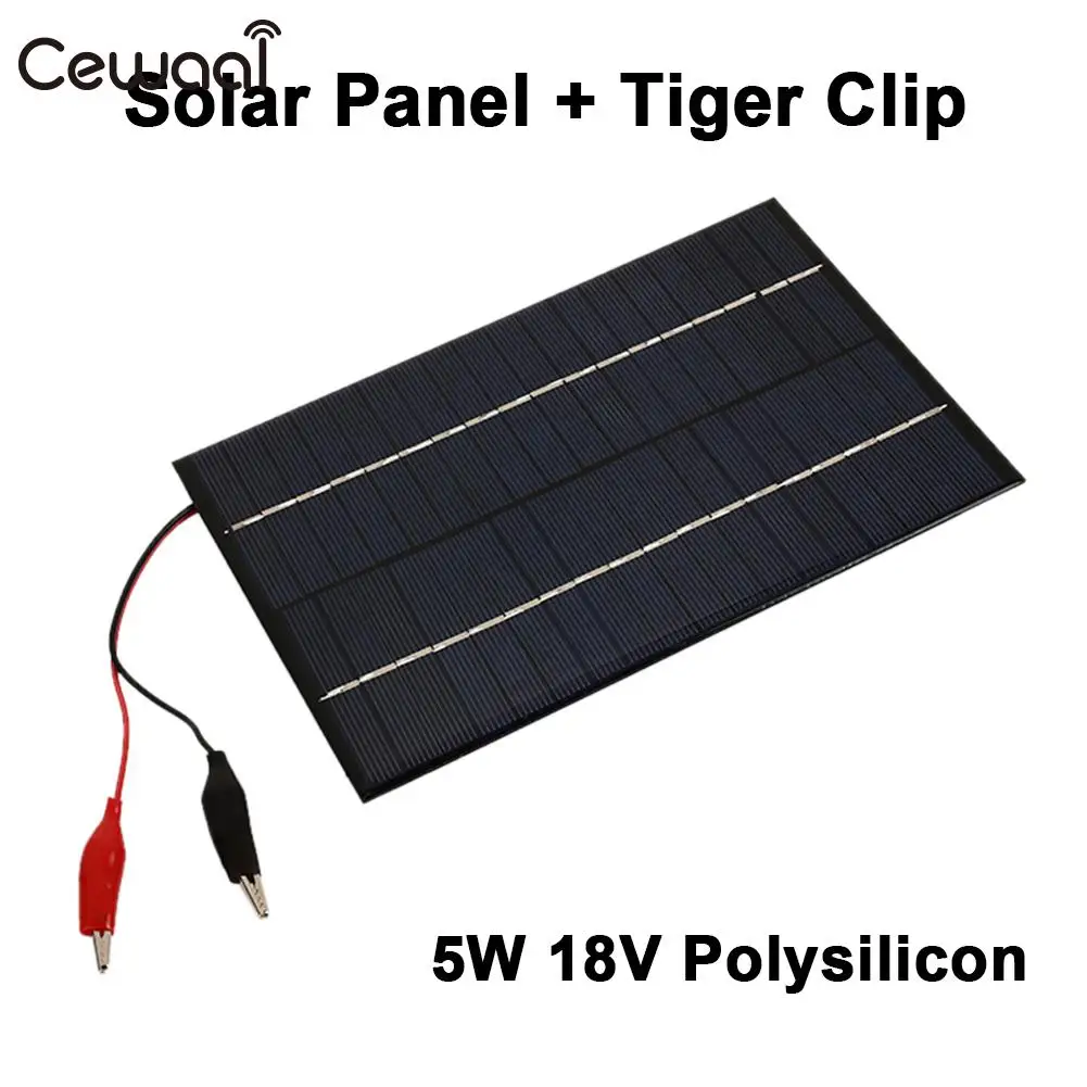 

5W 18V Solar Panel Solar Light Fast Charger Travel Portable Durable Phone Charger Outdoor Solar Charging Emergency Power Supply