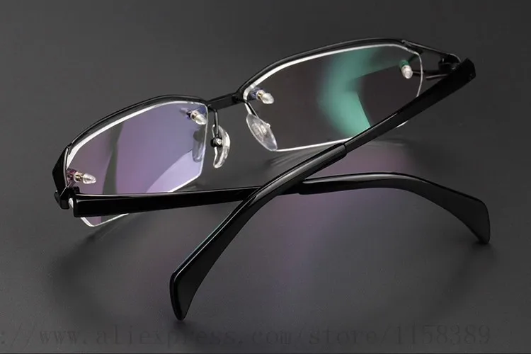Модные очки без оправы из чистого титана, оправа для очков, фирменный дизайн, мужские очки, очки для чтения, оптические линзы prescpriton