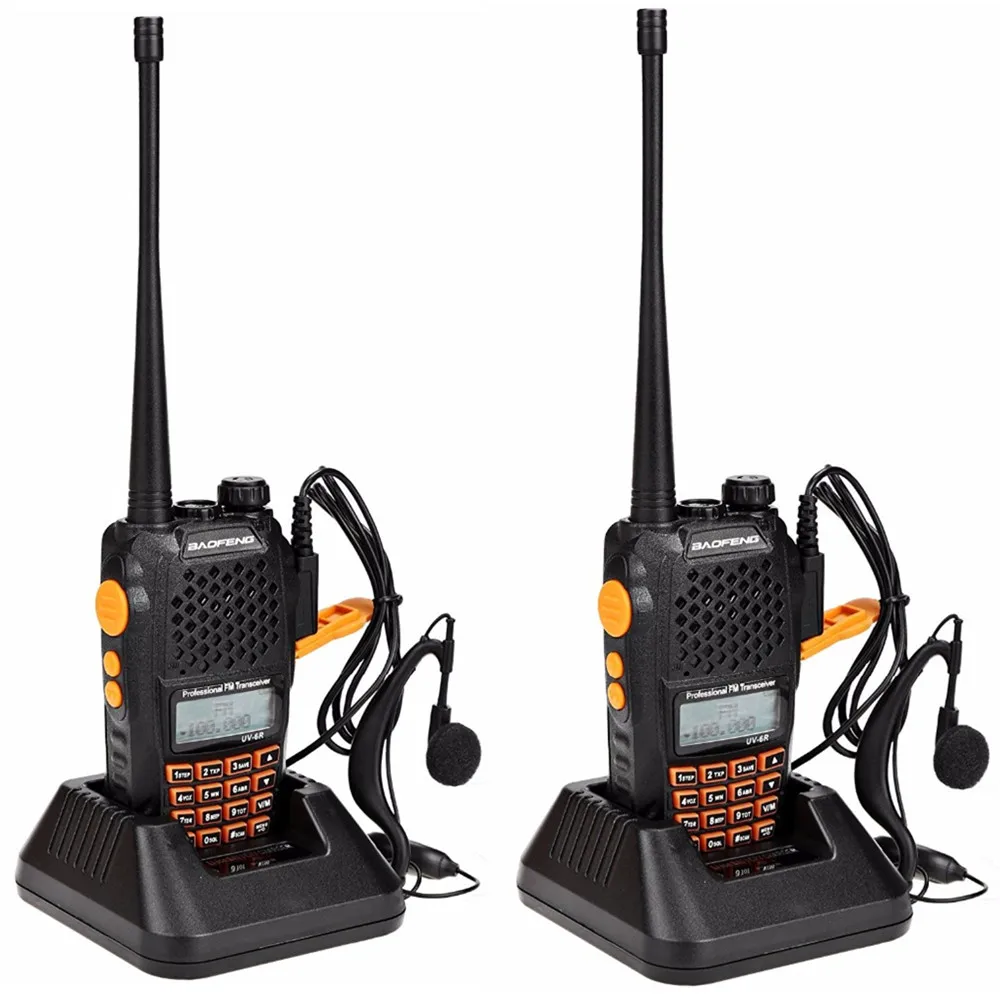 

2pcs Baofeng UV-6R Walkie Talkie 7 watts Dual band Two Way Radio Pofung UV6R HF Transceiver telsiz UV 6R Ham cb Radio station