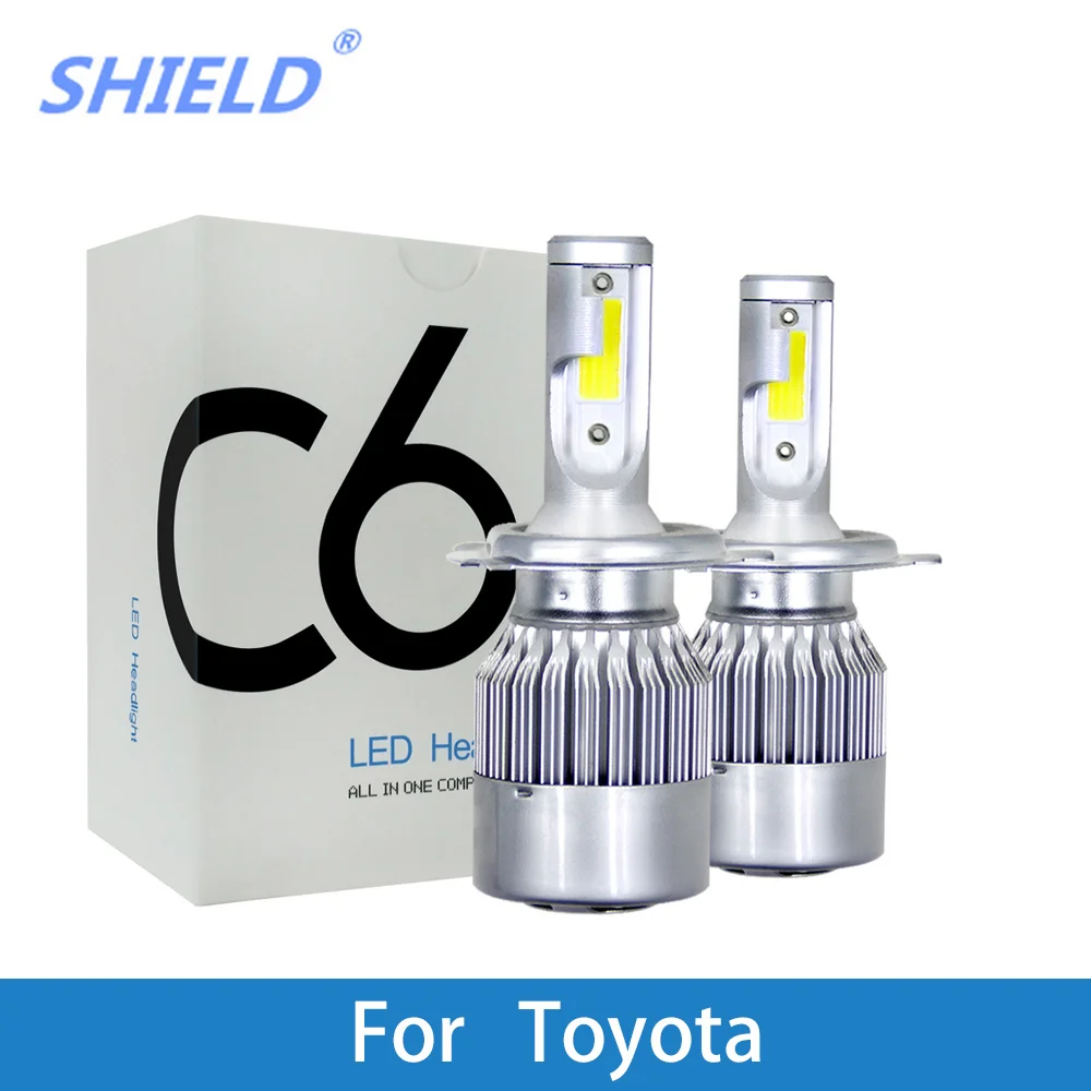 2 шт. H7 H1 H4 светодиодный светильник для Toyota Corolla Camry Yaris Prius Kluger RAV4 Venza 8000lm 12V