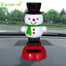Горячая зеленый снеговик с шарфом на солнечных батареях танцы Рождество качающийся анимированный поплавок Танцующая игрушка автомобиль Декор Aug 18
