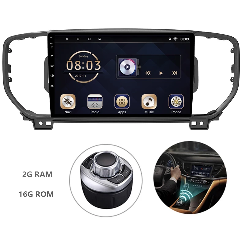 

Android 7.1 1din Car DVD Multimedia Player Autoradio For KIA KX5 2016-2018 GPS Navigation System With Carplay Mirror Link