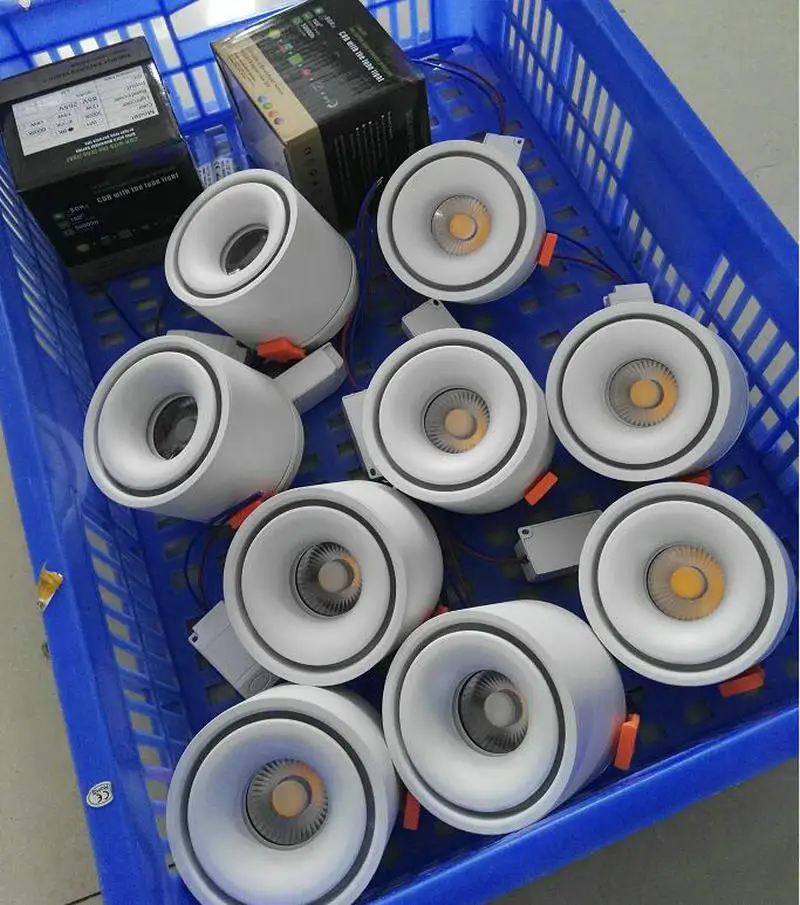Levou as Luzes do Ponto Iluminação de Teto Girar Graus 15 Cob Regulável Levou Downlight Recesso 360 10 w 16 COB LEVOU As Luzes Do Ponto Regulável