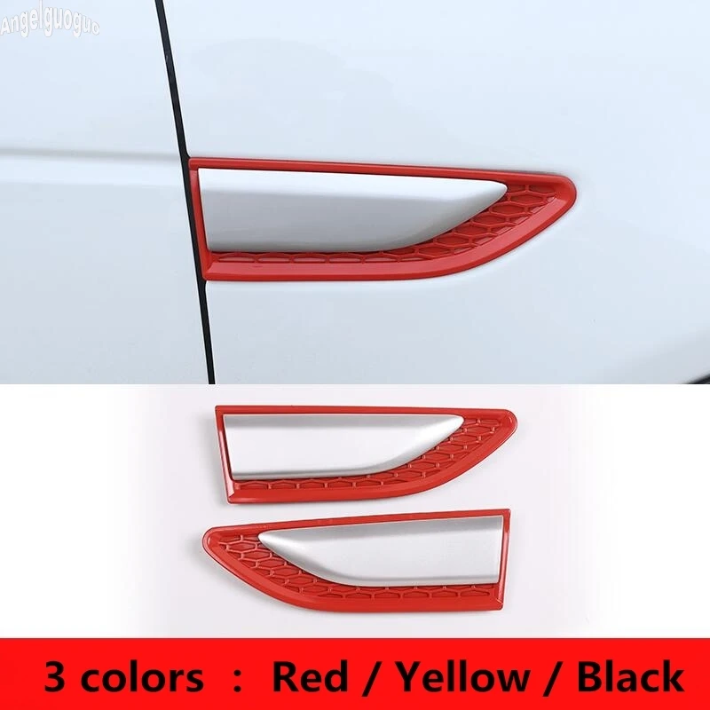 2 Pcs 3 Colors Sticker For Land Rover Discovery sport Replace Acessories Car Front Fender Decoration Side Air Vent Nozzle Cover