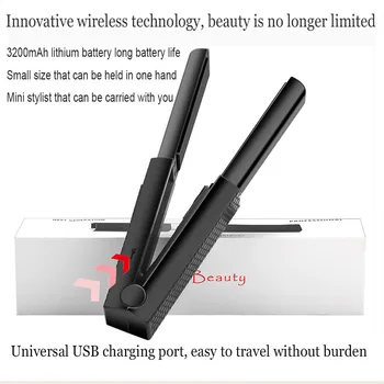

Next-Generation Cordless Hair Straightener Design Good for Travel USB Charging Hair Styling Tools Far-Infrared Effect Portable