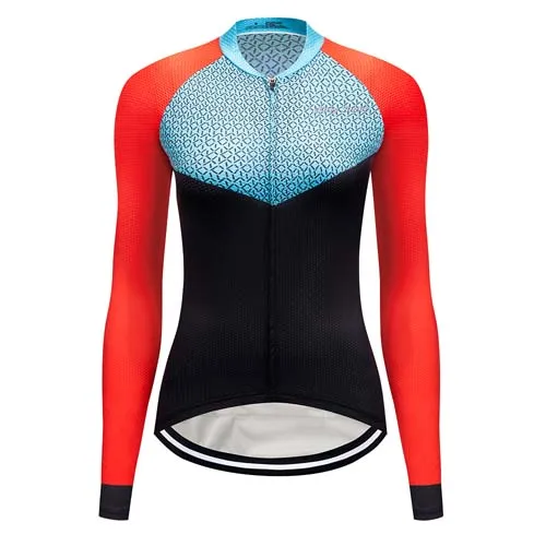 Зимний комплект одежды из теплого флиса для велосипеда, профессиональная гелевая велосипедная майка, набор женской одежды для горного велосипеда, шоссейного велосипеда, облегающий костюм, штаны - Цвет: only jersey