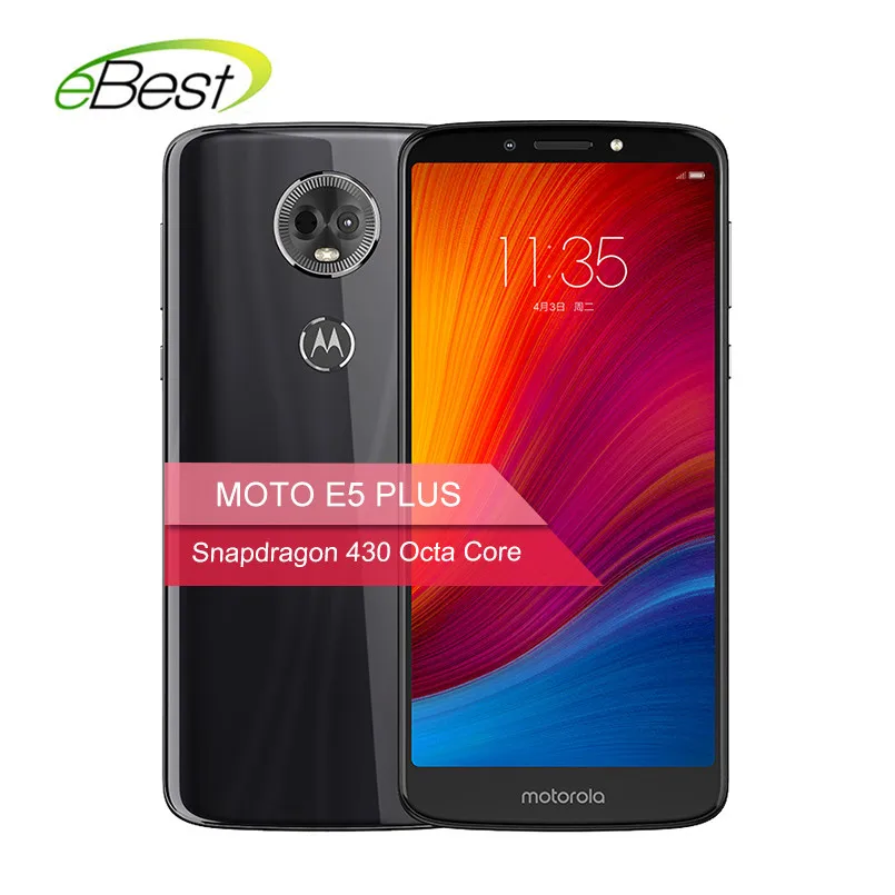 

MOTO E5 PLUS 6.0Inch 3/4GB RAM 32/64GB ROM Cellphone Dual camera Snapdragon 430 Octa Core 12.0MP+5.0MP 5000mAh 4G LTE Smartphone