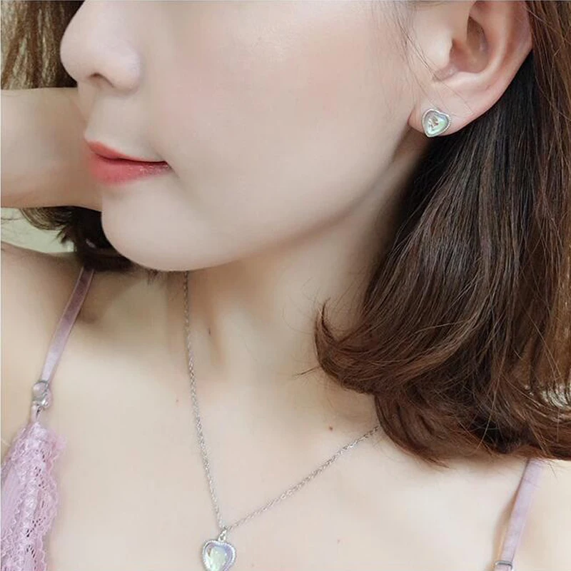 moonlight stone heart stud earrings (5)