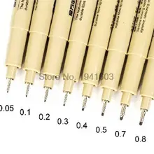 1 набор(8 разных предметов) эскиз и комикс иглы пера мульти Функция чертежная ручка-арта 0,05/0,1/0,2/0,3/0,4/0,5/0,7/0,8 мм