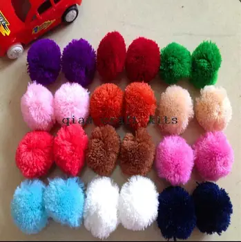

100pcs big 40mm mix color Pom pom ball pompom yarn pom decor handmade project supply Garland crochet cotton decor