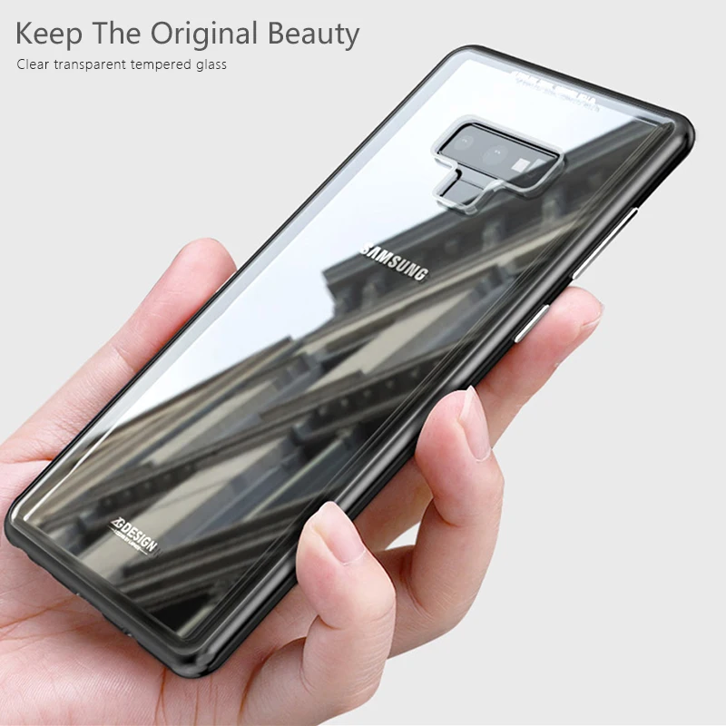 CHYI 360 Magnetic Metal Case for Samsung Galaxy S10 5G S9 S8 Plus Note 10 9 8 Tempered Glass Back Cover for Samsung A50 A20