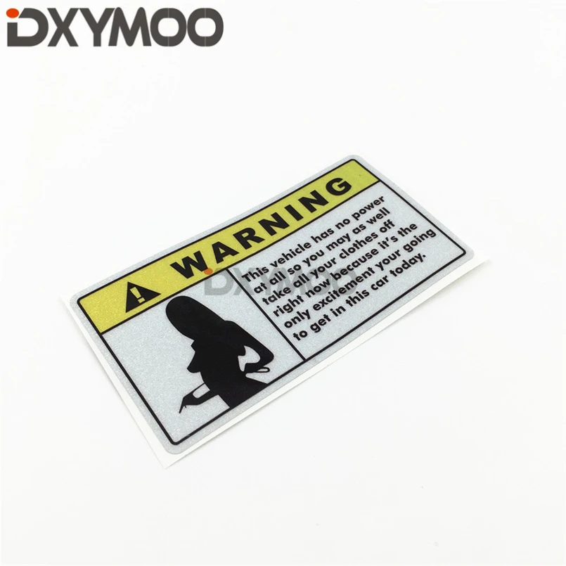 

1PCS Car Stickers Truck Vehicle Motorbike Warning Power Clothes Off Sexy Lady Hot Girl Funny Bumper 12x6.4cm