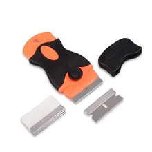 EHDIS бритвы скребок+ 5 шт. бритва из нержавеющей стали лезвие стекло/краски/Geramic/автомобиля Стикеры Клей Remover окно скребок тематические товары про рептилий и земноводных