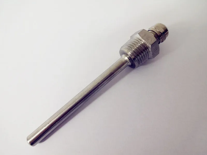 Thermowell. Length 30/50/100/150/200mm,Thread 1/2"(DN15) Stainless Steel 304 Homebrew Thermometer Part Home House Bar DIY Tools