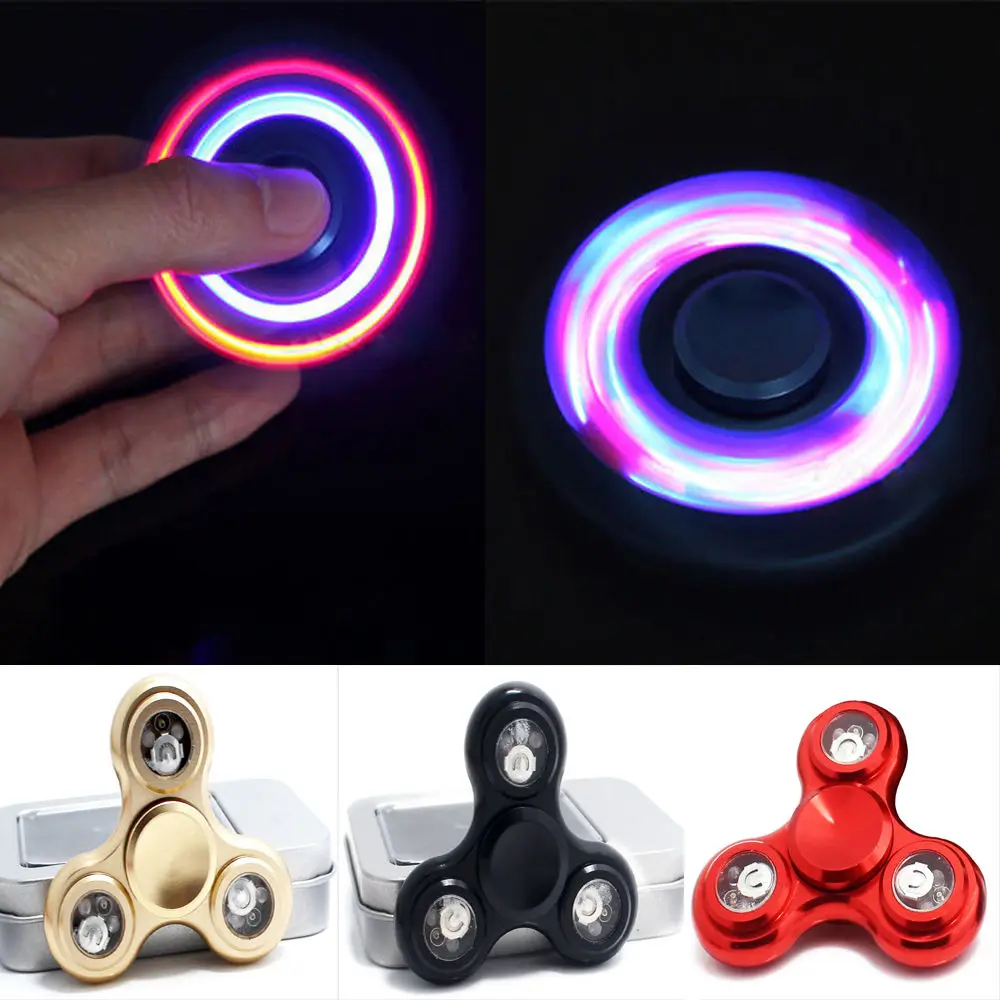 2017 New Style toy LED Finger Fidget Hand Tri-Spinner EDC Ceramic Bearing Gift Toys Relieve Stress Finger Gyro 2017 New Style toy LED Finger Fidget Hand Tri-Spinner EDC Ceramic Bearing Gift Toys Relieve Stress Finger Gyro