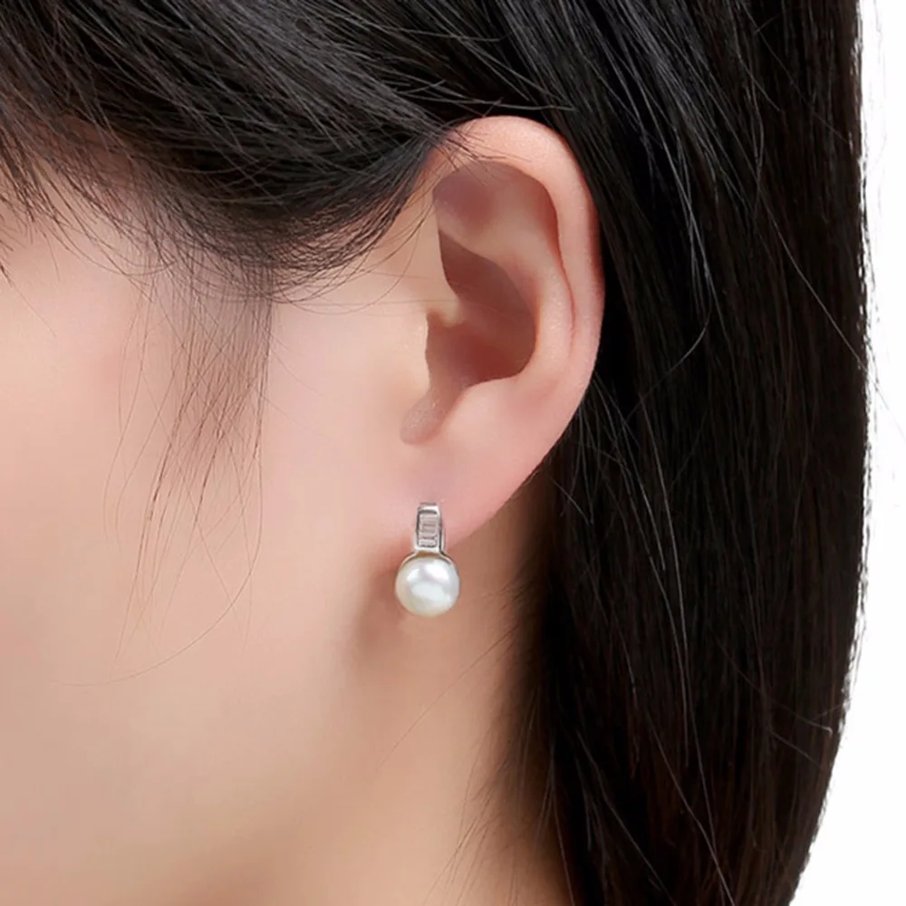 Sinya 925  sterling silver pearl earrings for women TZ4107EB