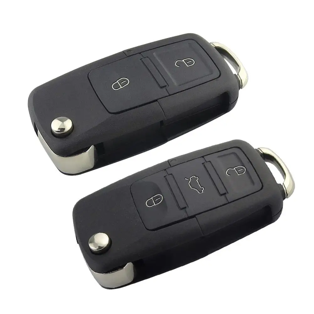 2/3 Buttons Key Shell Case Car Auto Key Replacement for VW Passat Polo Tiguan in Key Case for