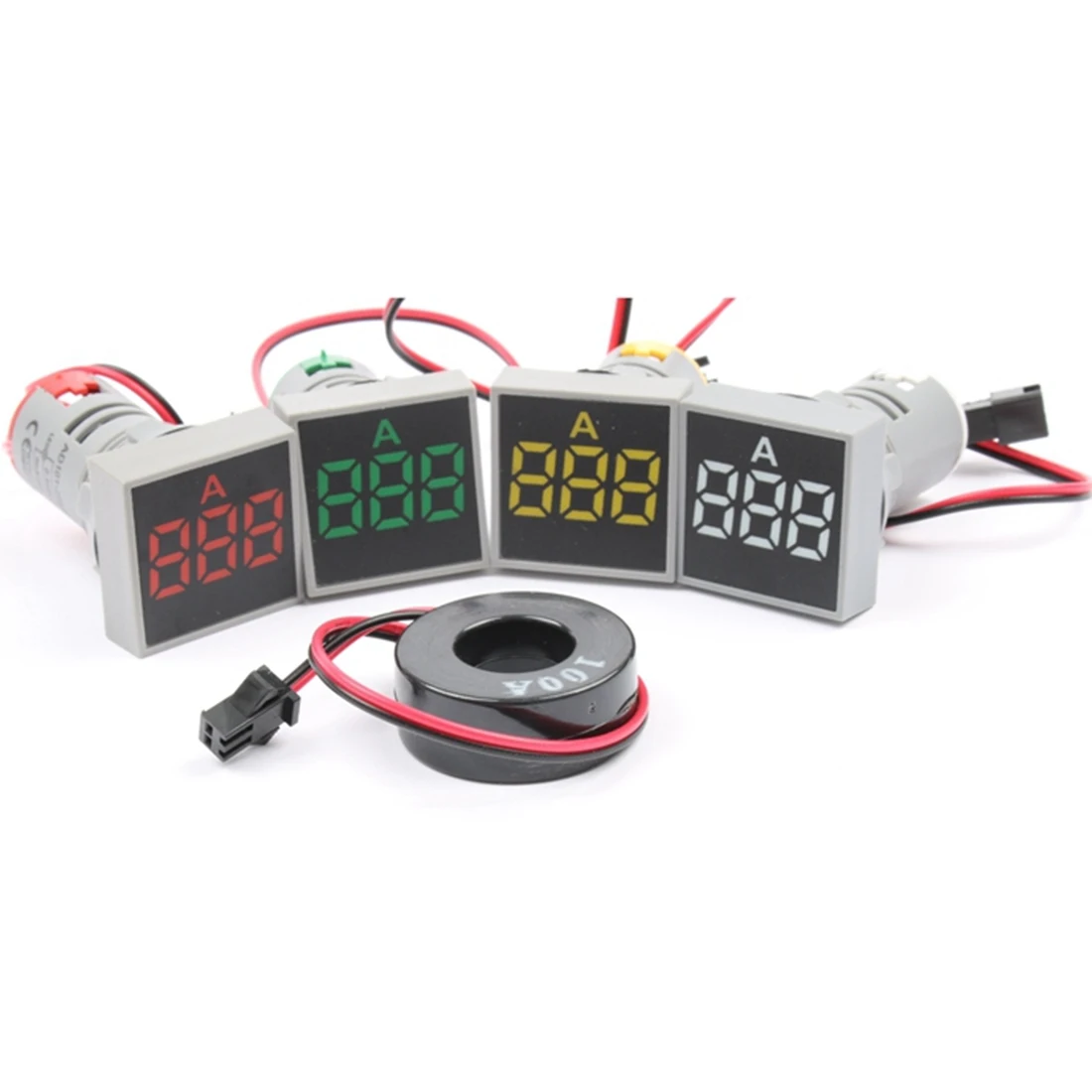 5 color mini square instrument voltage galvanometer digital display