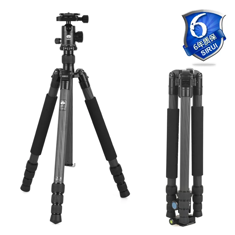 

Sirui DHL Tripod+Ball Head+Quick Release Plate Stand 3in1 Kit Light Carbon Fiber 3 Feet Support Digital SLR Camera T1204X+G10KX