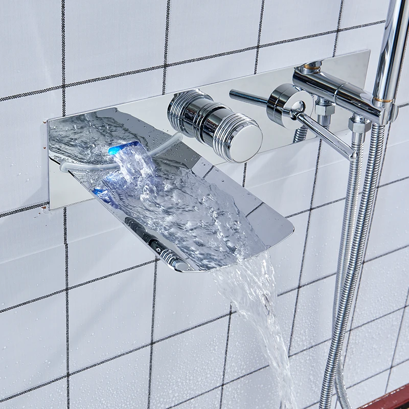 quyanre wanfan gappo led waterfall bathtub faucet wall mounted single handle mixer tap hot cold water mixer tap bathtub shower faucet2