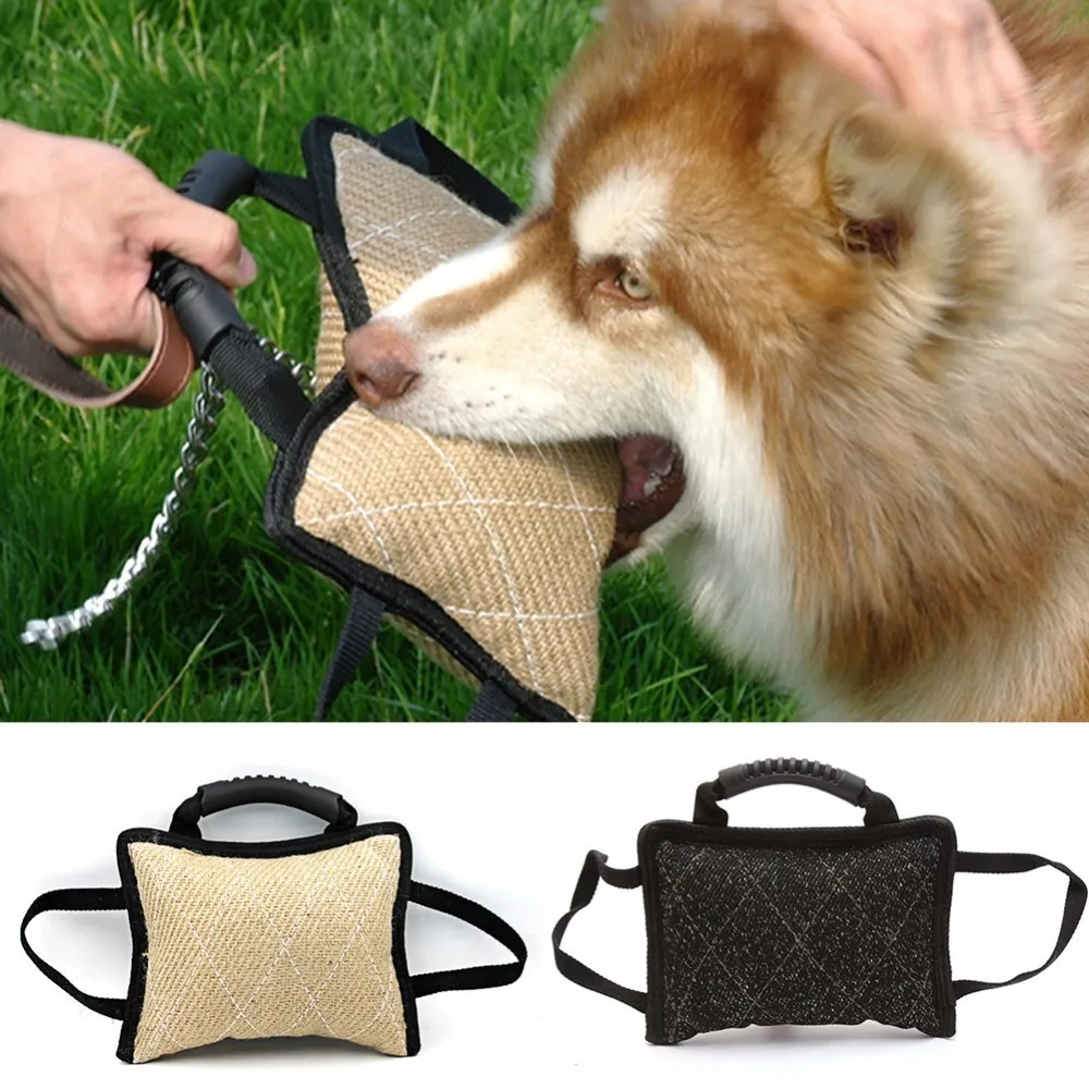 Buy Jute Dog Bite Pillow Dogs Training Playing Toys