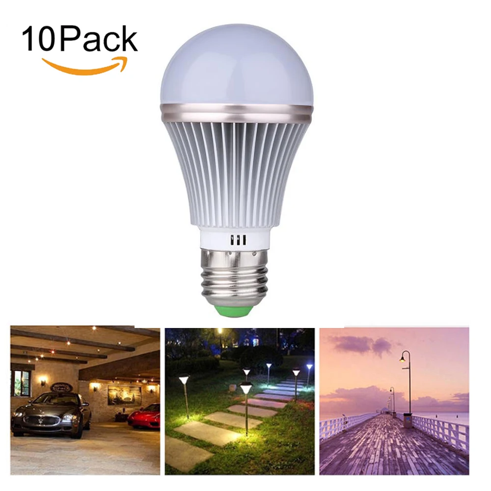 10pcs E27 5W Dusk to Dawn Auto Sensor Light Bulb Sensor LED Energy save